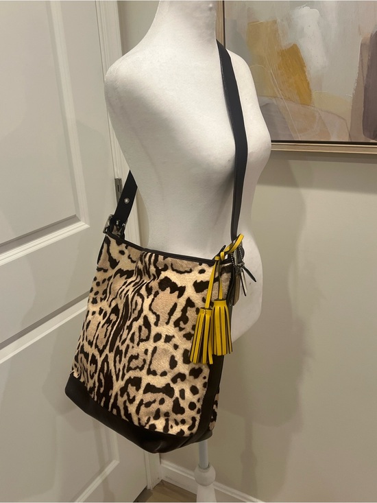 Coach Handbags - Coach Ocelot Haircalf Large Handbag 21167
